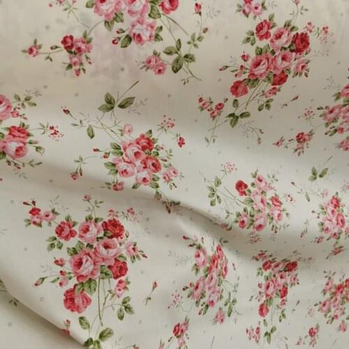 160cm 100% Cotton Twill Fabrics Flower Rose Daisy Color Dots Heart Floral For Sheet Cushion Craft Dress 5 meters