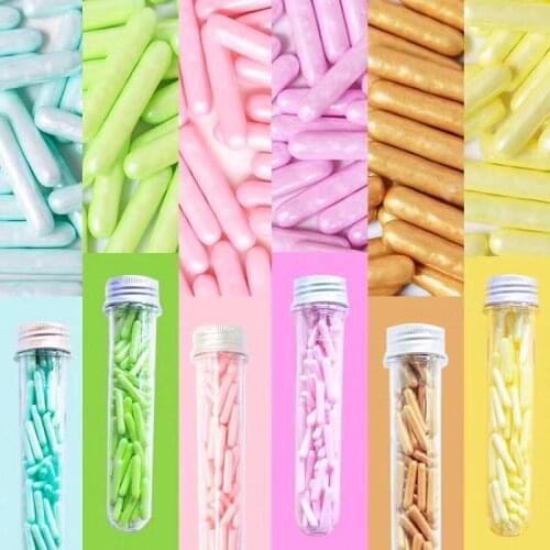 Edible Decoration for Cake Sprinkles Bars, 30g Golden Sliver,Jimmie Colorful Decorating for Cup Cake, Dessert, Ice cream,Donuts