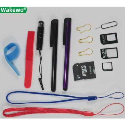 Capacitive pen 15-in-1 sim card pin straps mobile phone screen Capacitive pen stylus TF SD adapter Sticky hook belt