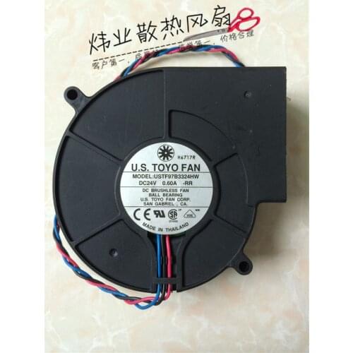 Free Shipping DC24V 0.60A Server Cooling Fan For Delta Electronics USTF97B3324HW -RR Server Blower Fan 3-wire 97x97x33mm