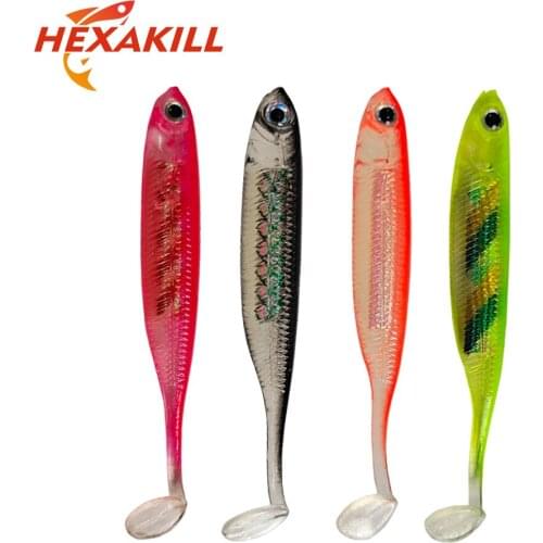 5pcs/lot 7.5cm 2.1g Wobbler Fishing Lure Rainbow Shiner Bait Bionic Soft Silicon Artificial Realistic Fishing Soft Bait
