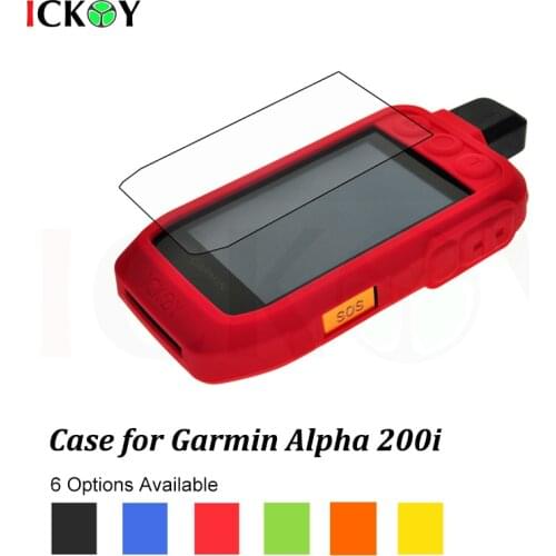 Protect Silicon Case Skin + Screen Protector Shield Film for Handheld GPS Garmin Alpha 200i Alpha200i Accessories
