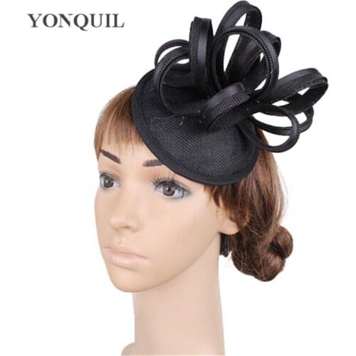 Lasies Bride Hair Fascinators Hat Wedding Red Pillbox Hat With Loops Summer Fedora For Women Hair Accessories Church Race SYF334