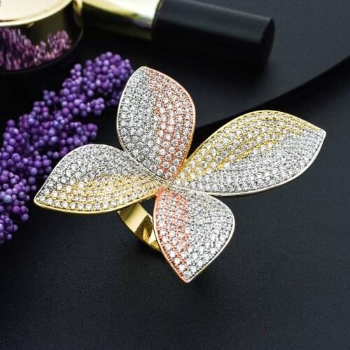 ModemAngel Pave Setting Cubic Zirconia Gorgeous Ring Women Fashion Jewelry Romantic Party Wedding Jewelry Accessory