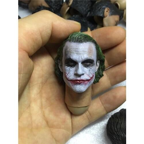 1/6 Scale Joker Head Sculpt heath ledger High Quality Head Carving for 12inch Hottoys Phicen Tbleague Verycool Action Figure DIY