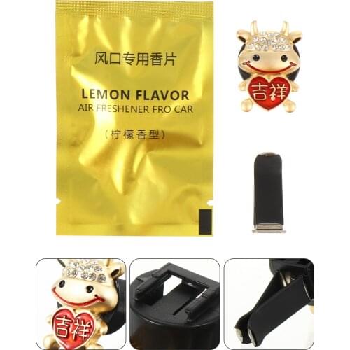 1 Set Car Perfume Adornment Car Interior Decor Ox Shaped Car Ornaments