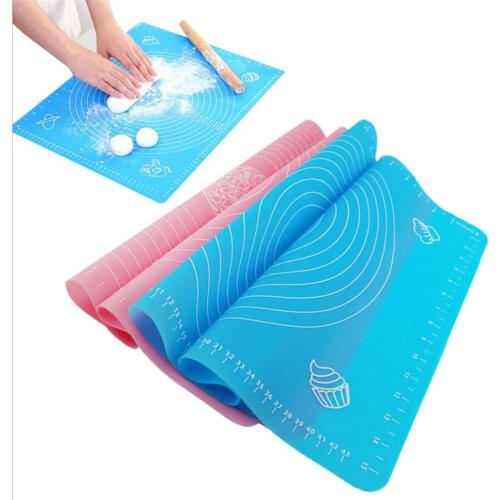 Silicone Kitchen Kneading Dough Mat Cookie Cake Baking Mat Tools Thick Non-stick Rolling Mats Pastry Accessories Sheet Pads