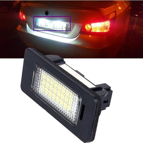 1pc Car Rear License Plate Light 6000K Xenon 12V Lamp for BMW 1 3 5 X5 X6 E39 E60 E82 E88 E90 E91 E92 E93 F10 E70 E71