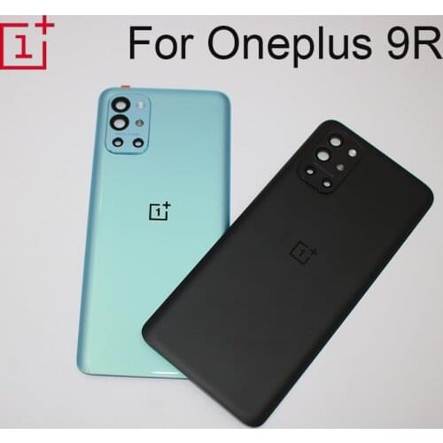 100% Original Battery Back Cover High Quality Rear Door Housing Case For Oneplus 9R 1+9R With Camera Frame Lens + Logo + Sticker