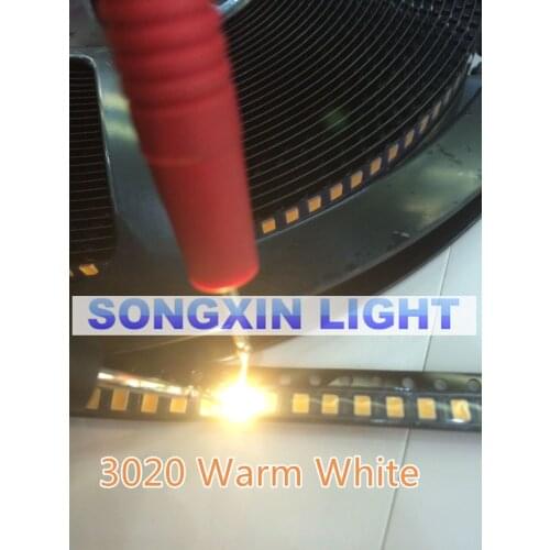 100PCS 22-24 LM white /warm white 3020 3021 3022 SMD LED 0.2W high bright chip leds NEW XIASONGXIN LIGHT Hot