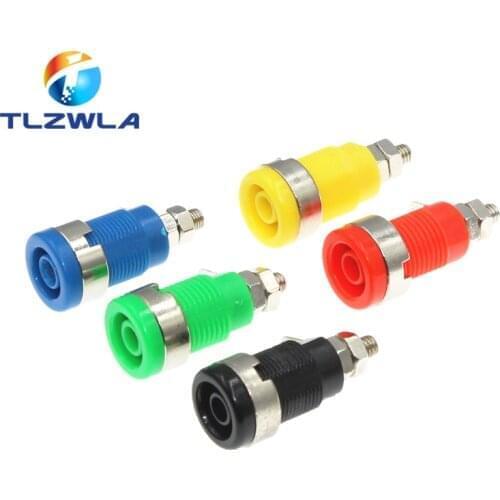 100pcs 4mm Multimeter instrument socket 4MM Binding Post Banana Socket panel mount Test Probe connector