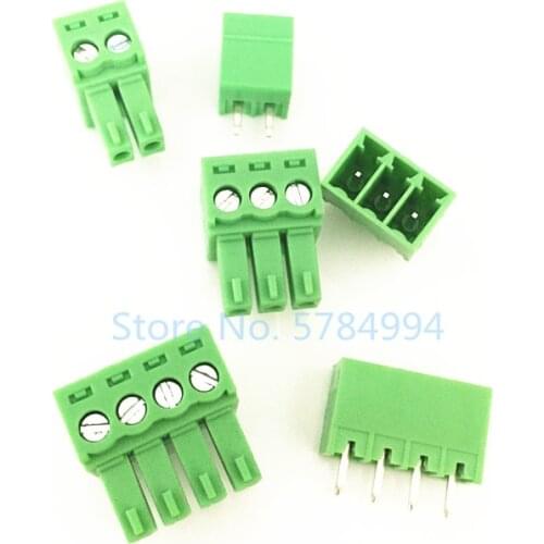 100PCS KF2EDG3.5 2P/3P/4PIN Straight Needle Type 300V15A KF2EDGK+KF2EDGV 3.5mm Pitch Connector Pcb Screw Terminal Block