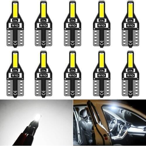 10x T10 W5W LED Bulb Car Interior Reading light For Ford Focus 2 3 Fiesta Fusion Ranger Kuga S Max Mondeo MK4 Mustang Escape MK2