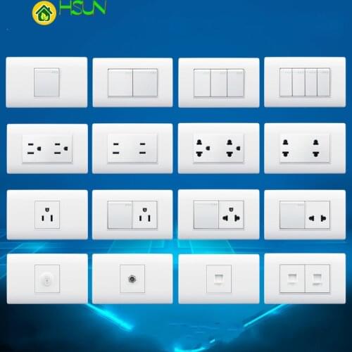 118 type American socket Thailand Vietnam USA Wall TV Dimming Adjust speed switch Computer satellite Doorbe Power supply socket