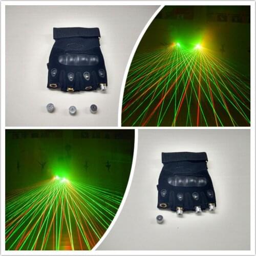 2015 Hot sale new design inside battery 4 pcs green red laser gloves for dj party Christmas show