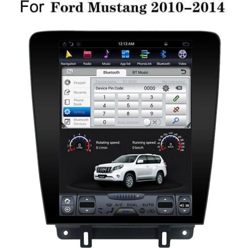 12.1inch vertical screen tesla style android 7.12 car dvd player for ford Mustang 2010-2014 car multimedia player headunit