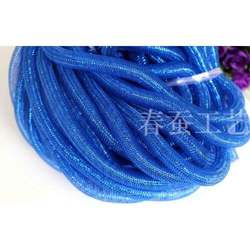 Free Shipping 16mm Blue Christmas DIY Tube Plain Tubular Crinoline Tube Crin Holiday Hearwear Braid Trimming 30 yard/lot