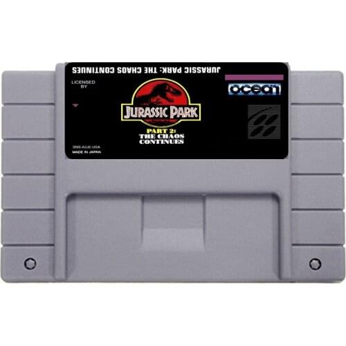 Big Sale 16 Bit 46 Pin Super Game Card - Jurassic ParkThe Chaos Continues