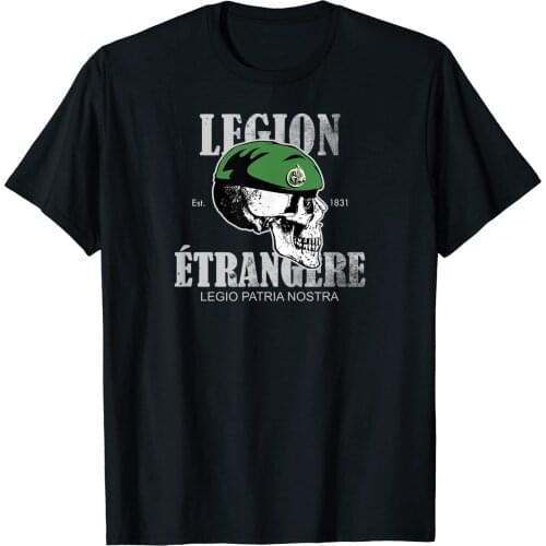 French Legion Etrangere Skull Solider Men T-Shirt Short Casual 100% COTTON O-Neck Shirts