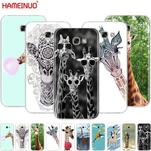 HAMEINUO giraffes cute animal cell phone case cover for Samsung Galaxy A3 A310 A5 A510 A7 A8 A9 2016 2017