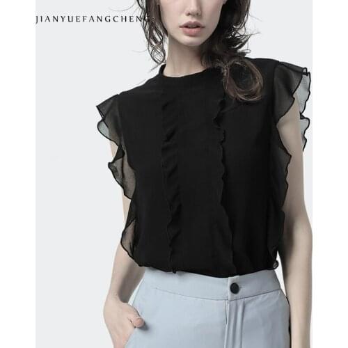 Jianyuefangcheng Womens Chiffon Shirts