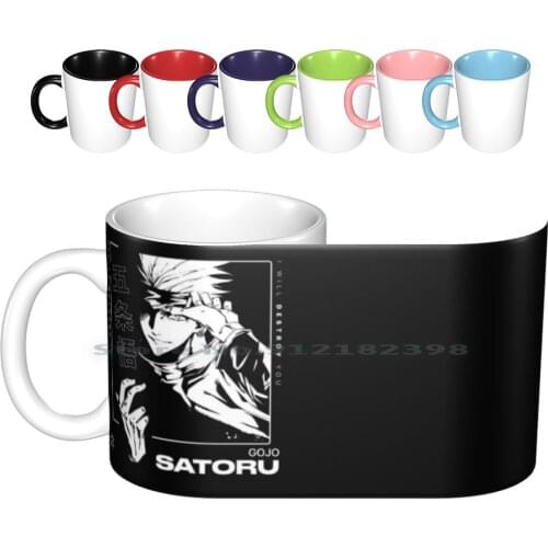 Gojo Satoro 6 Ceramic Mugs Coffee Cups Milk Tea Mug Itadori Yuji Yuji Satoru Gojou Fushiguro Megumi Nobara Kugisaki Nobara