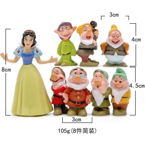 Snow White and the Seven Dwarfs Classic Toy Figure Collection 8Pcs set PVC figure Cute Princess CF03