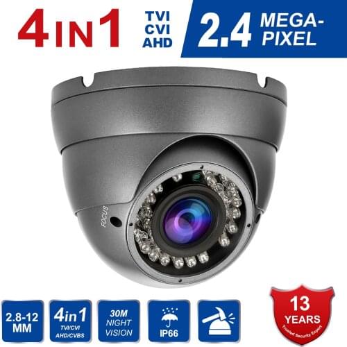 Anpviz 2MP 4-in-1 Camera (TVI/AHD/CVI/960H Analog) Outdoor Security Dome Camera True Day & Night Vsion 30m IR 2.8~12mm Lens