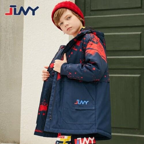 Autumn and Winter Children Outerwear Warm Coat Sporty Waterproof Windproof Thicken Boys Jackets Kids Clothes For 8-15Y