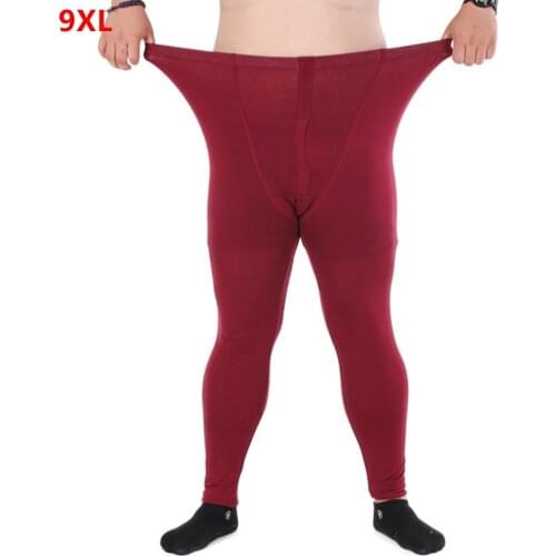 Mens autumnnew modal plus size thin section long Underwear soft oversized comfortable loose autumn long johns 7XL 6XL 8XL 9XL