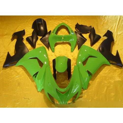 Motorcycle Fairing kit for KAWASAKI Ninja ZX10R 2006 2007 ZX10R 06 07 Popular Green black ABS Fairings set+7 gifts SK60