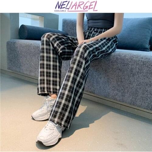 NELLARGEL Women's Plaid Trousers