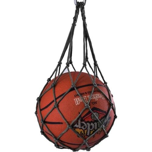 Basketball Nylon Net Carrier Mesh Net Bag Soccer Sturdy Mesh Storage Bag Lanyard Ball Drawstring Storage Bag For Basketball