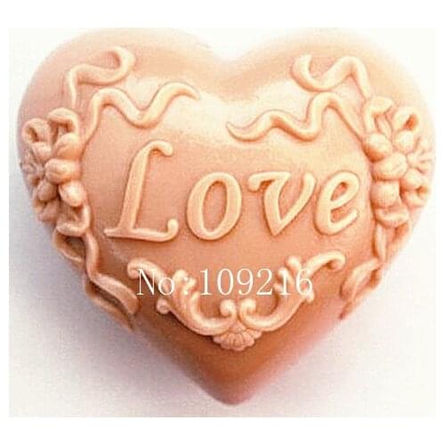 Wholesale!!!1pcs Lace Love (zx1512) Silicone Handmade Soap Mold Crafts DIY Mold