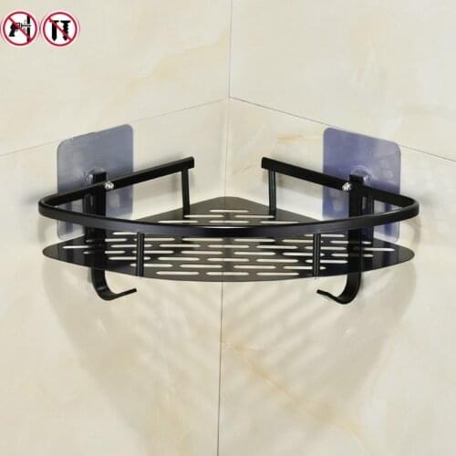 Punch-free bathroom shelf toilet wall hanging triangle toilet toilet shower room shower room corner storage