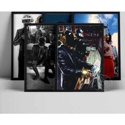 Daft Punk Poster, Legend Music Star Daft Punk Wall Painting, Bar Pub Club Wall Decor, Electronic Music Group Fans Collect Prints