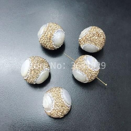Full of luxury drilling ultra large natural pearl beads flash exquisite temperament all-match trendsetter jewelry