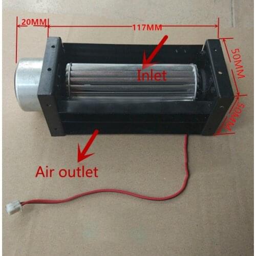 Crossflow fan elevator ventilation drum motor fan crossflow blower cast iron 12v/24v 50*50*137mm