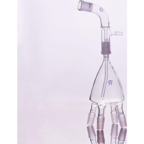 Rotary vacuum receiver,Capacity 150ml,Joint 14/23,Four-way distillation receiving tube