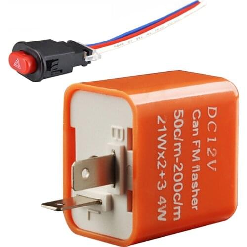 12V 2 Pin Adjustable Frequency LED Flasher Relay Turn Signal Blinker Indicator For Motorcycle Switch Motorcycle Accessories Part