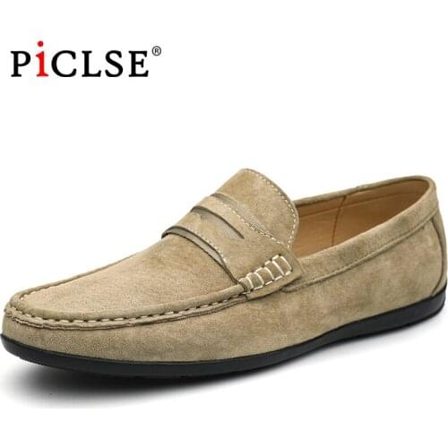 Luxury Brand Genuine Leather Men Shoes Loafers Comfortable Casual Leather Shoes Men Driving shoes Soft Moccasins Man Flat shoes