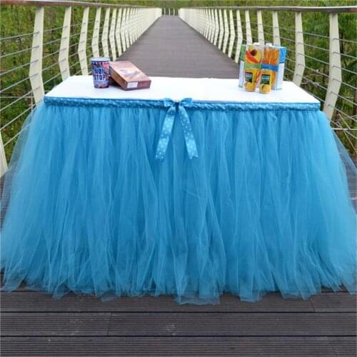 Christmas Tulle Tutu Table Skirt Tableware For Wedding Decoration Baby Shower Party Supplies Wedding Table Skirting Home Textile