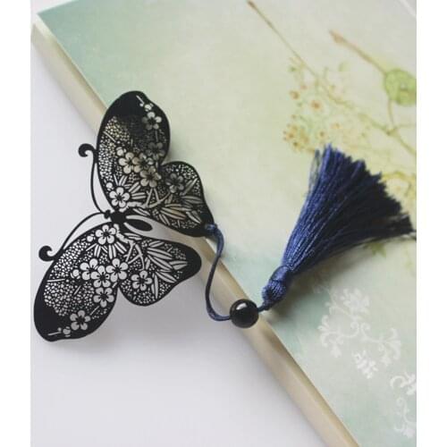 Silver Butterfly Bookmark Marker Xmas Stocking Filler Favour Gift Boxed