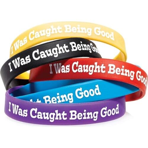 300pcs Caught Being Good Silicone Wristbands Bracelets Free Shipping by DHL