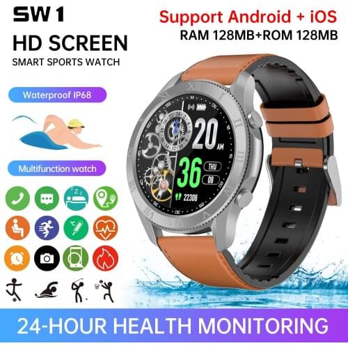 Smart Watch Men Galaxy Watch 4 Android Sports Smartwatches SW1 for Huawei Samsung Mens Fitness Bracelet Bluetooth Call Watch