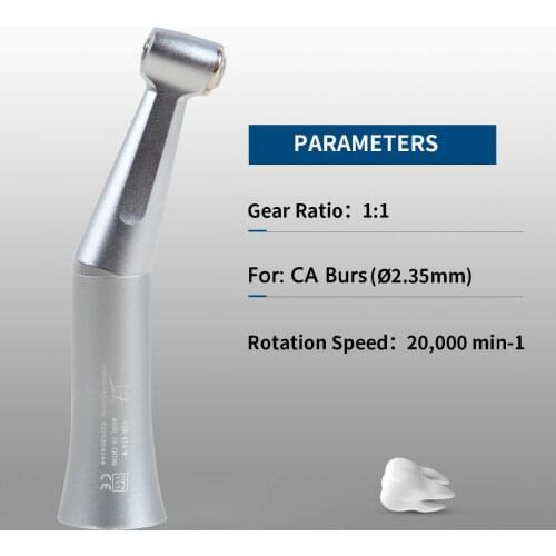 Dental Slow Low Speed Contra Angle Handpiece External water spray Push Button Turbine Fit NSK For 2.35mm Burs