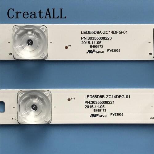 LED Backlight strip 8 lamp for Haier 55'' TV LED55D8A LED55D8B-ZC14DFG-01 30355008220 D5551A LS55AL88A72/71