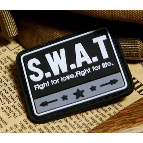 SWAT S.W.A.T FIGHT FOR LOVE AND FIGHT FOR LIFE 3D TACTICAL ARMY PVC RUBBER PATCH