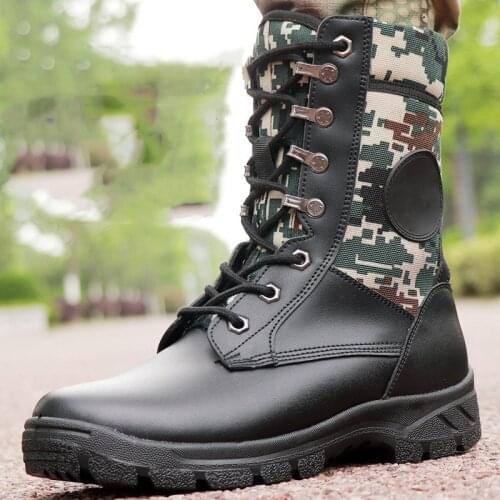 Outdoor Militar Tactical Waterproof Breathable Damping Work Boot Men Women Hiking Camping Trekking Fishing Travel Training Shoes