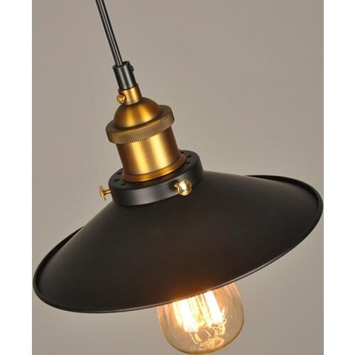 Vintage Industrial Style Metal Ceiling Lamp Black Iron Pendant Lighting Fixture Retro Creative Modern Pendant Ceiling Lamps